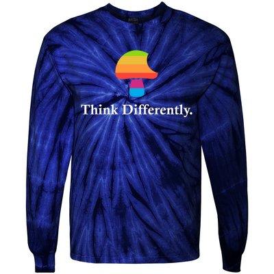 Mushroom Think Different Tie-Dye Long Sleeve Shirt