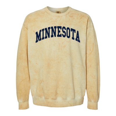 Minnesota Throwback Design Classic Colorblast Crewneck Sweatshirt