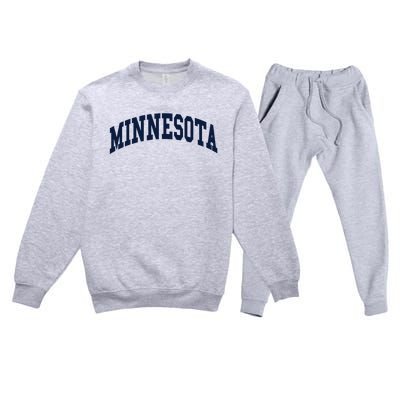 Minnesota Throwback Design Classic Premium Crewneck Sweatsuit Set