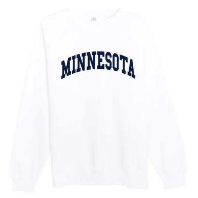 Minnesota Throwback Design Classic Premium Crewneck Sweatshirt