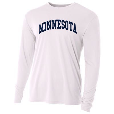 Minnesota Throwback Design Classic Cooling Performance Long Sleeve Crew