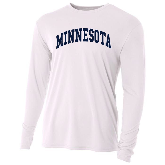 Minnesota Throwback Design Classic Cooling Performance Long Sleeve Crew