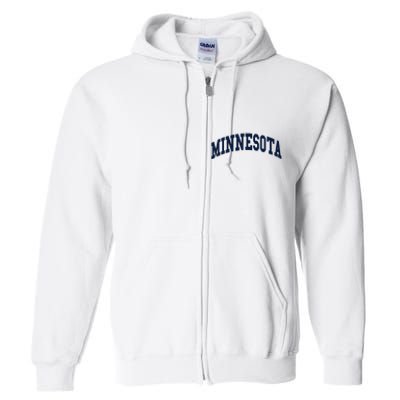 Minnesota Throwback Design Classic Full Zip Hoodie