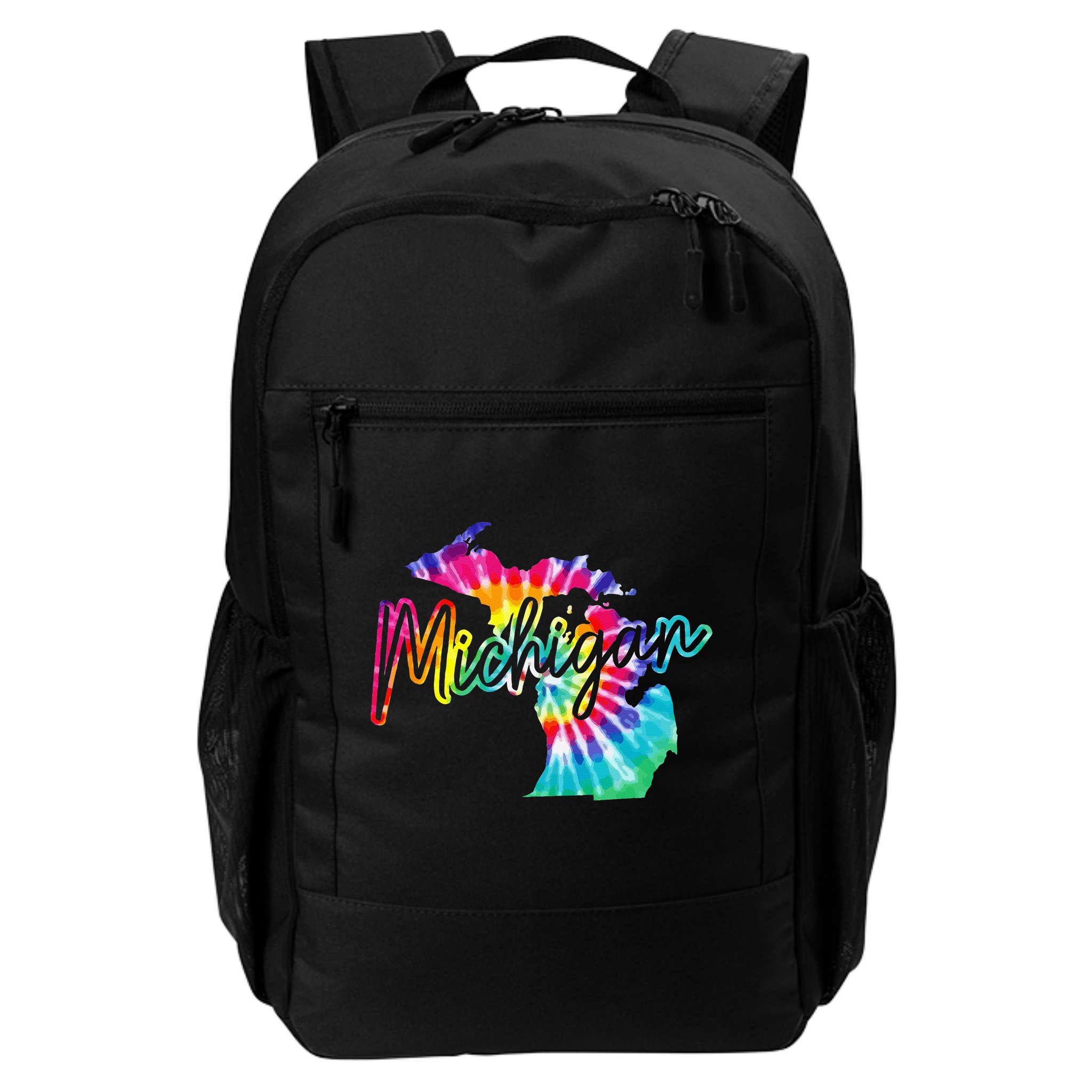 Michigan Tie Dye State Map Pride Hippie Vintage Retro Backpack