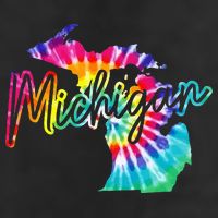 Michigan Tie Dye State Map Pride Hippie Vintage Retro Hat