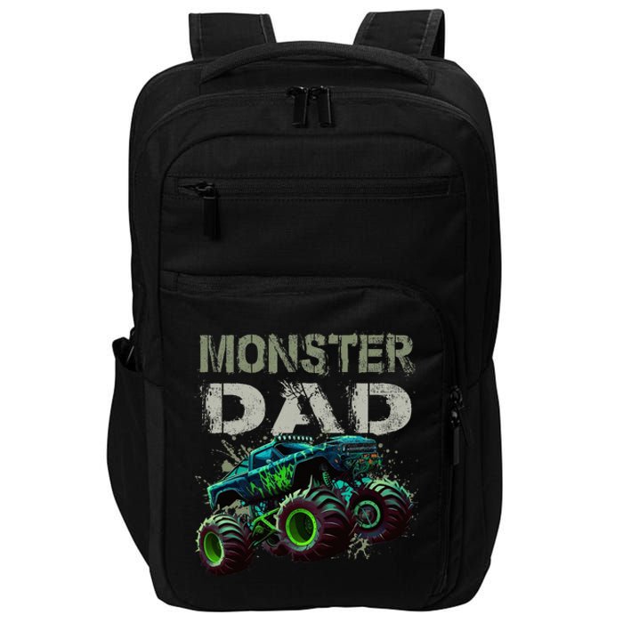 Monster Truck Dad Family Matching Monster Truck Lovers Impact Tech Backpack