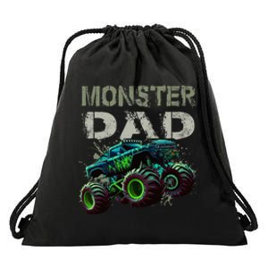 Monster Truck Dad Family Matching Monster Truck Lovers Drawstring Bag