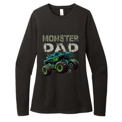 Monster Truck Dad Family Matching Monster Truck Lovers Womens CVC Long Sleeve Shirt