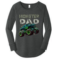 Monster Truck Dad Family Matching Monster Truck Lovers Women's Perfect Tri Tunic Long Sleeve Shirt