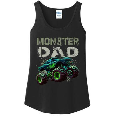 Monster Truck Dad Family Matching Monster Truck Lovers Ladies Essential Tank