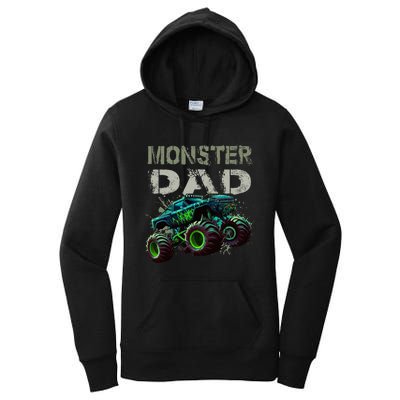 Monster Truck Dad Family Matching Monster Truck Lovers Women's Pullover Hoodie