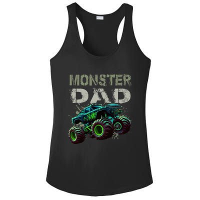 Monster Truck Dad Family Matching Monster Truck Lovers Ladies PosiCharge Competitor Racerback Tank