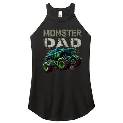 Monster Truck Dad Family Matching Monster Truck Lovers Women's Perfect Tri Rocker Tank