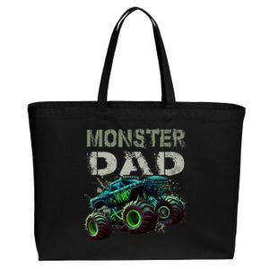 Monster Truck Dad Family Matching Monster Truck Lovers Cotton Canvas Jumbo Tote