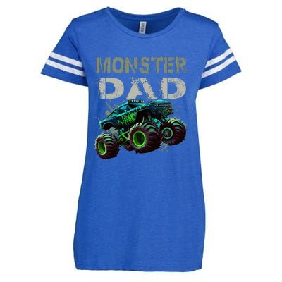 Monster Truck Dad Family Matching Monster Truck Lovers Enza Ladies Jersey Football T-Shirt