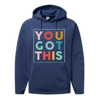 Motivational Testing Day For Teacher You Got This Performance Fleece Hoodie