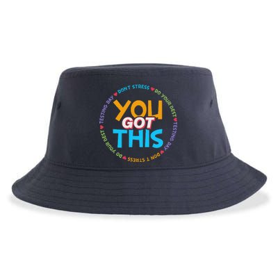 Motivational Testing Day Teacher Student You Got This Sustainable Bucket Hat