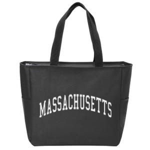 Massachusetts Throwback Design Classic Zip Tote Bag