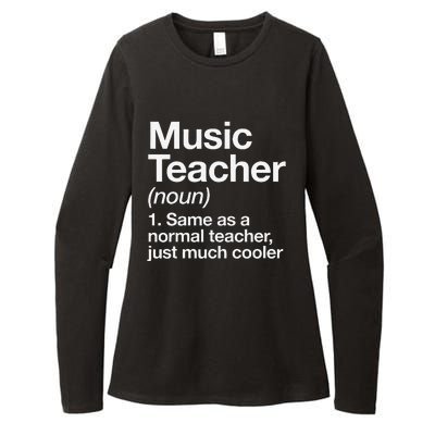 Music Teacher Definition Funny Back To School First Day Womens CVC Long Sleeve Shirt