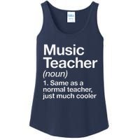 Music Teacher Definition Funny Back To School First Day Ladies Essential Tank