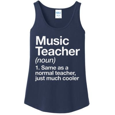 Music Teacher Definition Funny Back To School First Day Ladies Essential Tank