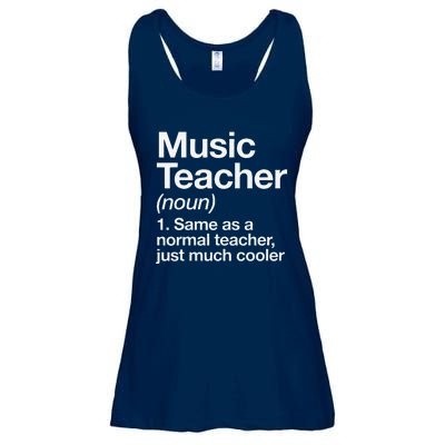 Music Teacher Definition Funny Back To School First Day Ladies Essential Flowy Tank