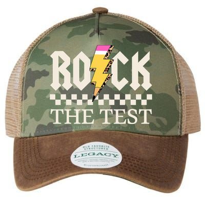 Motivational Testing Day For Teacher Student Rock The Test  Legacy Tie Dye Trucker Hat