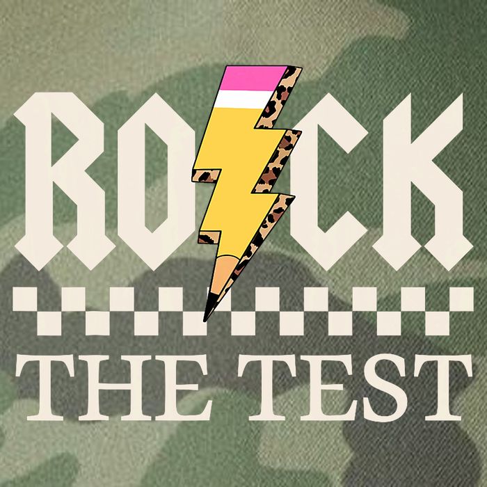 Motivational Testing Day For Teacher Student Rock The Test  Legacy Tie Dye Trucker Hat
