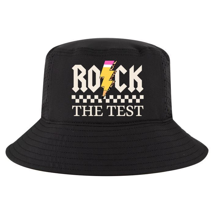 Motivational Testing Day For Teacher Student Rock The Test  Cool Comfort Performance Bucket Hat