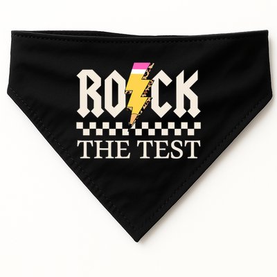 Motivational Testing Day For Teacher Student Rock The Test  USA-Made Doggie Bandana