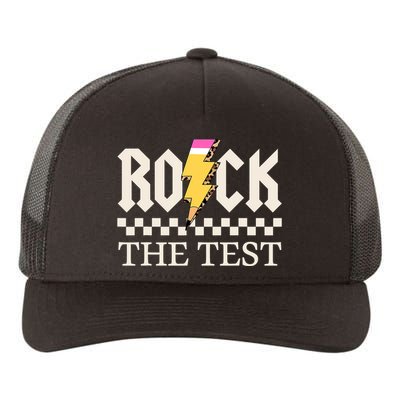 Motivational Testing Day For Teacher Student Rock The Test  Yupoong Adult 5-Panel Trucker Hat