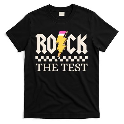 Motivational Testing Day For Teacher Student Rock The Test  T-Shirt