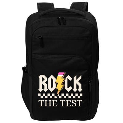 Motivational Testing Day For Teacher Student Rock The Test  Impact Tech Backpack