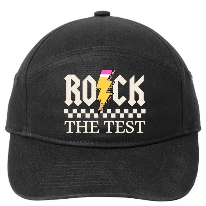 Motivational Testing Day For Teacher Student Rock The Test  7-Panel Snapback Hat