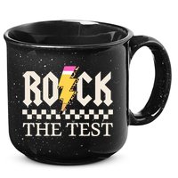 Motivational Testing Day For Teacher Student Rock The Test  15oz Campfire Ceramic Mug