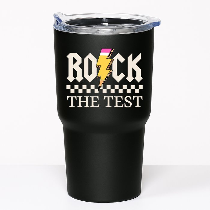 Motivational Testing Day For Teacher Student Rock The Test  Tumbler