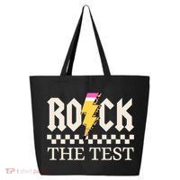Motivational Testing Day For Teacher Student Rock The Test  25L Jumbo Tote