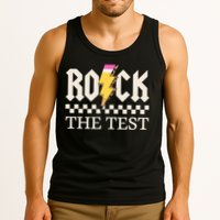 Motivational Testing Day For Teacher Student Rock The Test  Tank Top