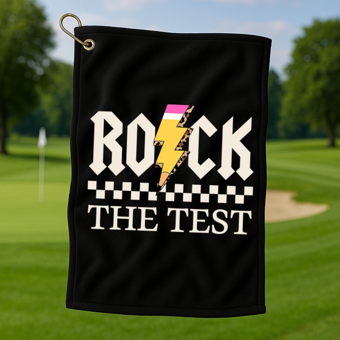 Motivational Testing Day For Teacher Student Rock The Test  Golf Towel