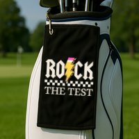 Motivational Testing Day For Teacher Student Rock The Test  Golf Towel
