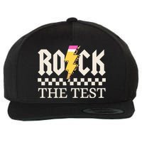 Motivational Testing Day For Teacher Student Rock The Test  Wool Snapback Cap