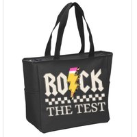 Motivational Testing Day For Teacher Student Rock The Test  Zip Tote Bag