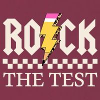 Motivational Testing Day For Teacher Student Rock The Test  16oz Travel Tumbler