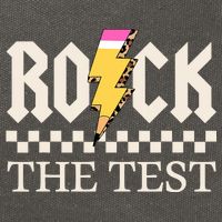 Motivational Testing Day For Teacher Student Rock The Test  Cotton Canvas Backpack