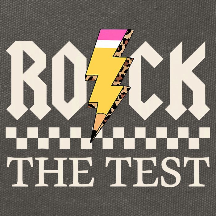 Motivational Testing Day For Teacher Student Rock The Test  Cotton Canvas Backpack