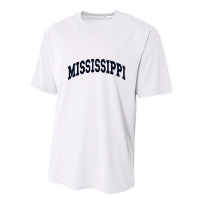 Mississippi Throwback Design Classic Youth Performance Sprint T-Shirt