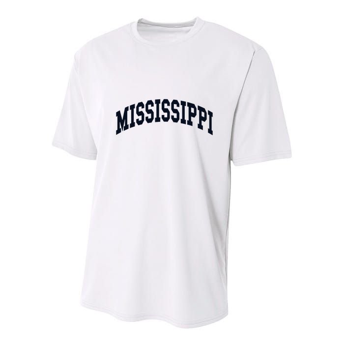 Mississippi Throwback Design Classic Youth Performance Sprint T-Shirt