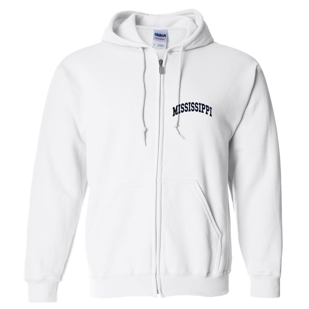 Mississippi Throwback Design Classic Full Zip Hoodie