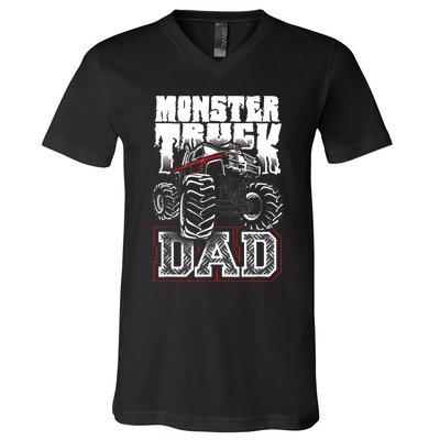 Monster Truck Dad V-Neck T-Shirt