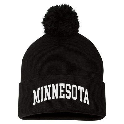 Minnesota Throwback Design Classic Pom Pom 12in Knit Beanie